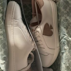 Kate Spade Fez Sneakers (brand new) size 8.5 with extra glittery shoe strings